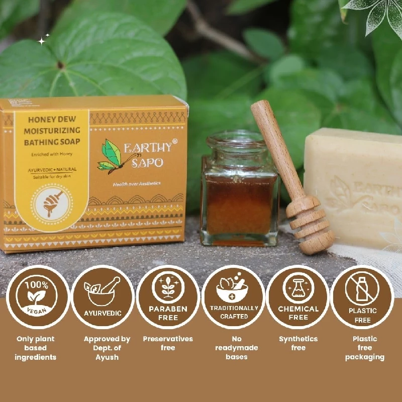 Earthy Sapo Honey Dew Moisturizing Bathing Soap, 100 g-5.webp